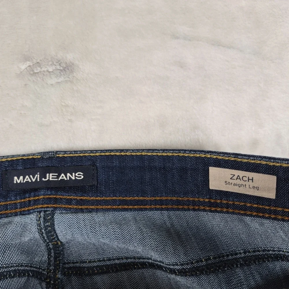 Mavi Jake Jeans Men's 34x32 Blue Denim Straight Leg Casual Comfort Dark Wash NWT